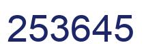 Number 253645 blue image