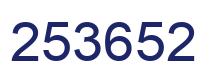 Number 253652 blue image