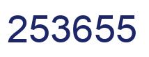 Number 253655 blue image