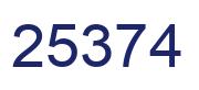 Número 25374 imagen azul
