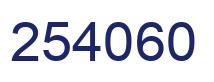 Number 254060 blue image