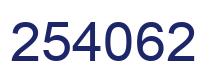 Number 254062 blue image
