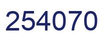 Number 254070 blue image