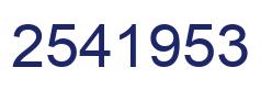 Number 2541953 blue image