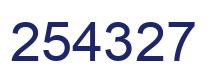 Number 254327 blue image