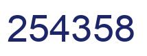 Number 254358 blue image