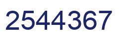 Number 2544367 blue image
