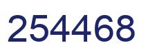 Number 254468 blue image