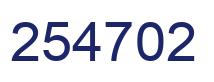 Number 254702 blue image