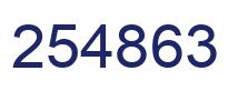 Number 254863 blue image