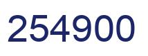 Número 254900 imagen azul