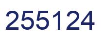 Número 255124 imagen azul