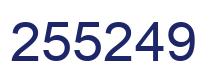 Number 255249 blue image