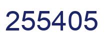 Number 255405 blue image