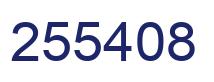 Number 255408 blue image