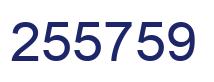 Number 255759 blue image