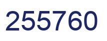 Number 255760 blue image