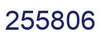 Number 255806 blue image