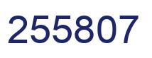 Number 255807 blue image