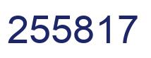 Number 255817 blue image