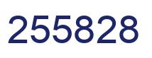 Number 255828 blue image