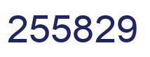 Number 255829 blue image