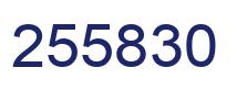Number 255830 blue image