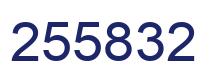 Number 255832 blue image