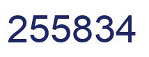 Number 255834 blue image