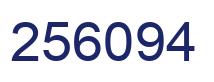 Number 256094 blue image