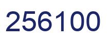 Número 256100 imagen azul