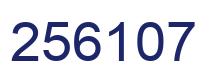 Number 256107 blue image