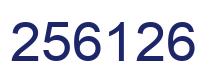 Number 256126 blue image
