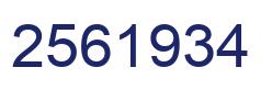 Number 2561934 blue image