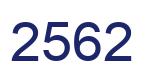 Number 2562 blue image