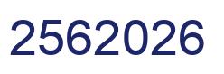 Número 2562026 imagen azul