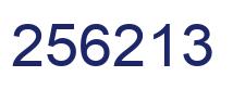 Number 256213 blue image