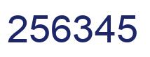 Number 256345 blue image