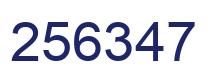 Number 256347 blue image