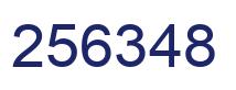 Number 256348 blue image