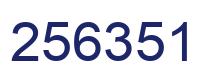 Number 256351 blue image