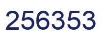 Number 256353 blue image