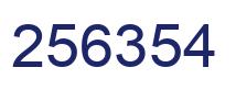 Number 256354 blue image
