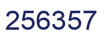 Number 256357 blue image