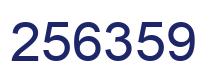 Number 256359 blue image