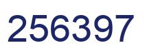 Number 256397 blue image