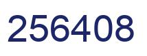 Number 256408 blue image