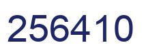 Number 256410 blue image