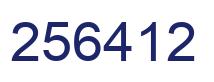 Number 256412 blue image
