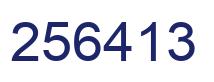 Number 256413 blue image